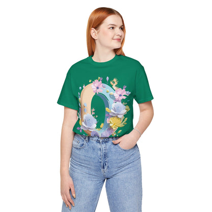 Natural Cotton Tee Shirt - Letters Collection - O Printify