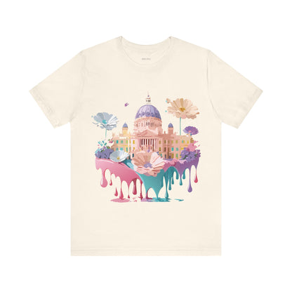Natural Cotton Tee Shirt - Beautiful Places Collection - Madrid Printify