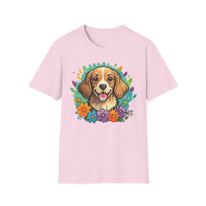 Dog Lover Unisex Animal Print T Shirt Cotton Tee Gildan Softstyle 64000