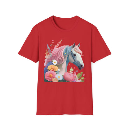 Horse Shirt Unisex Gildan Softstyle 64000 Cotton Tee With Animals