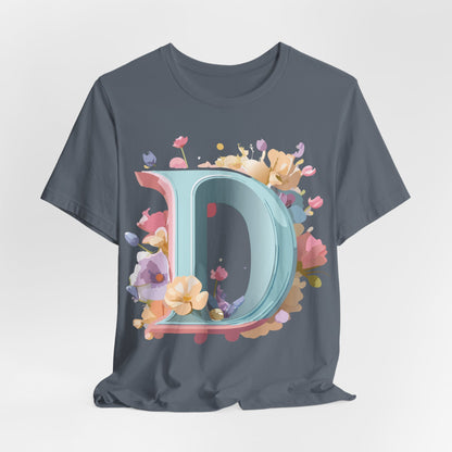 Natural Cotton Tee Shirt - Letters Collection - D Printify