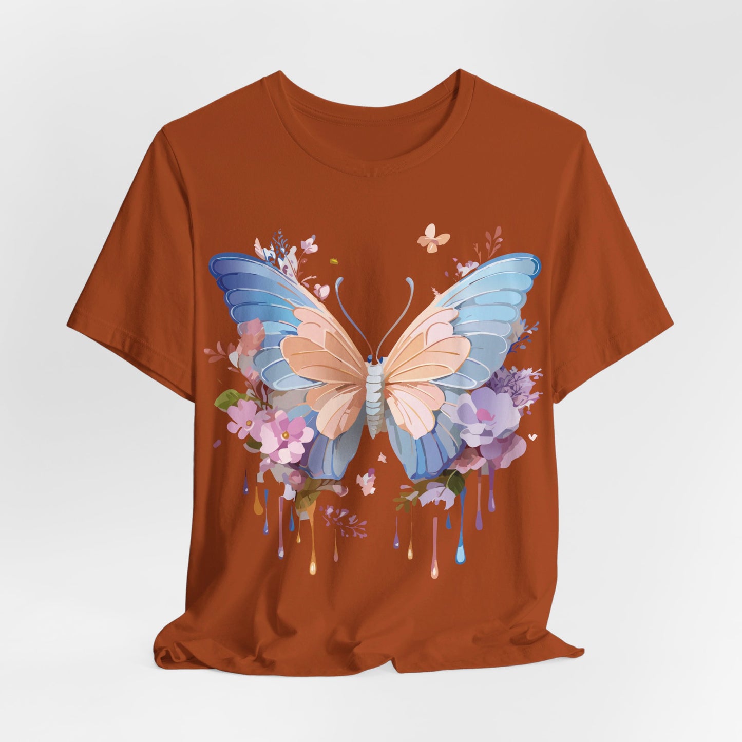 T-shirt en coton naturel avec papillon