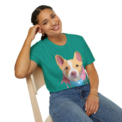 Dog Shirt Unisex Animal Print Tee Cotton T Shirt For Pet Lovers