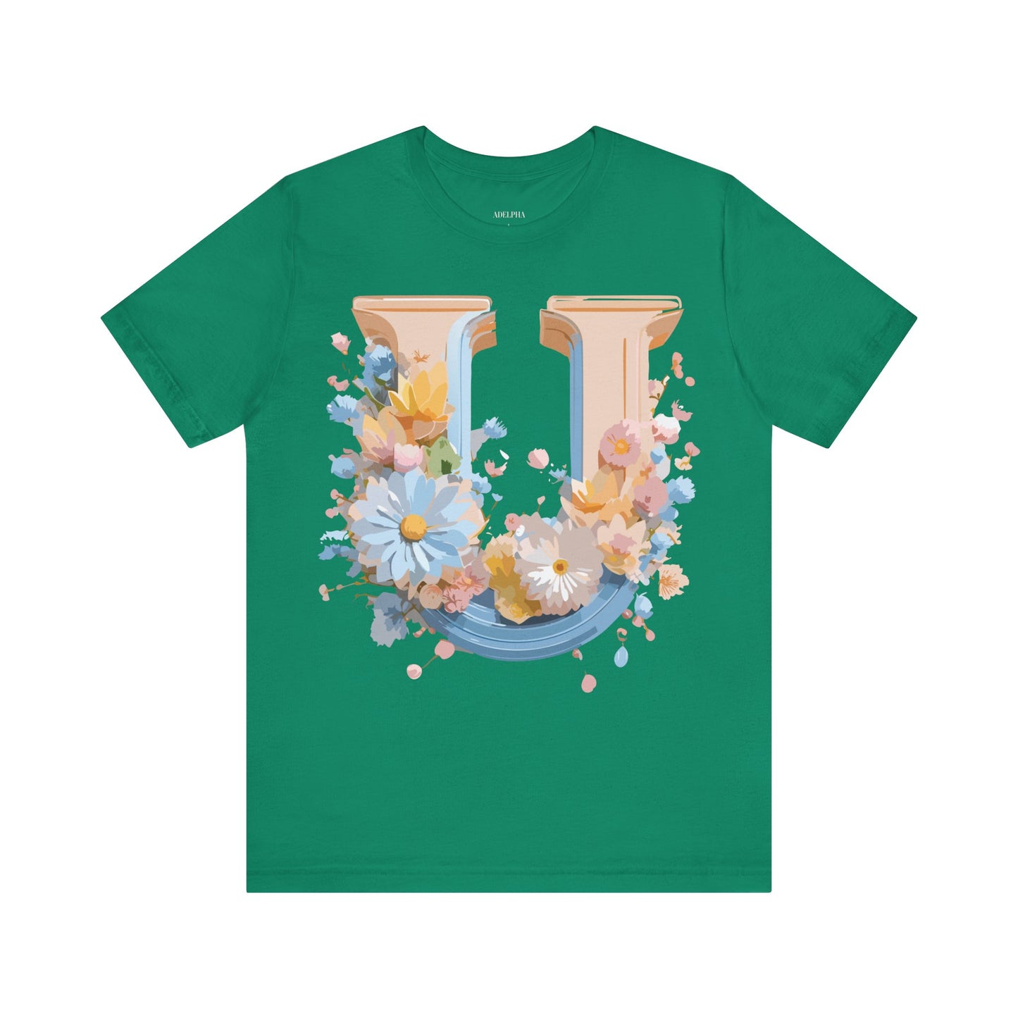 Natural Cotton Tee Shirt - Letters Collection - U