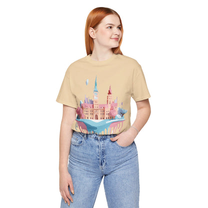 Natural Cotton Tee Shirt - Beautiful Places Collection - Prague Printify