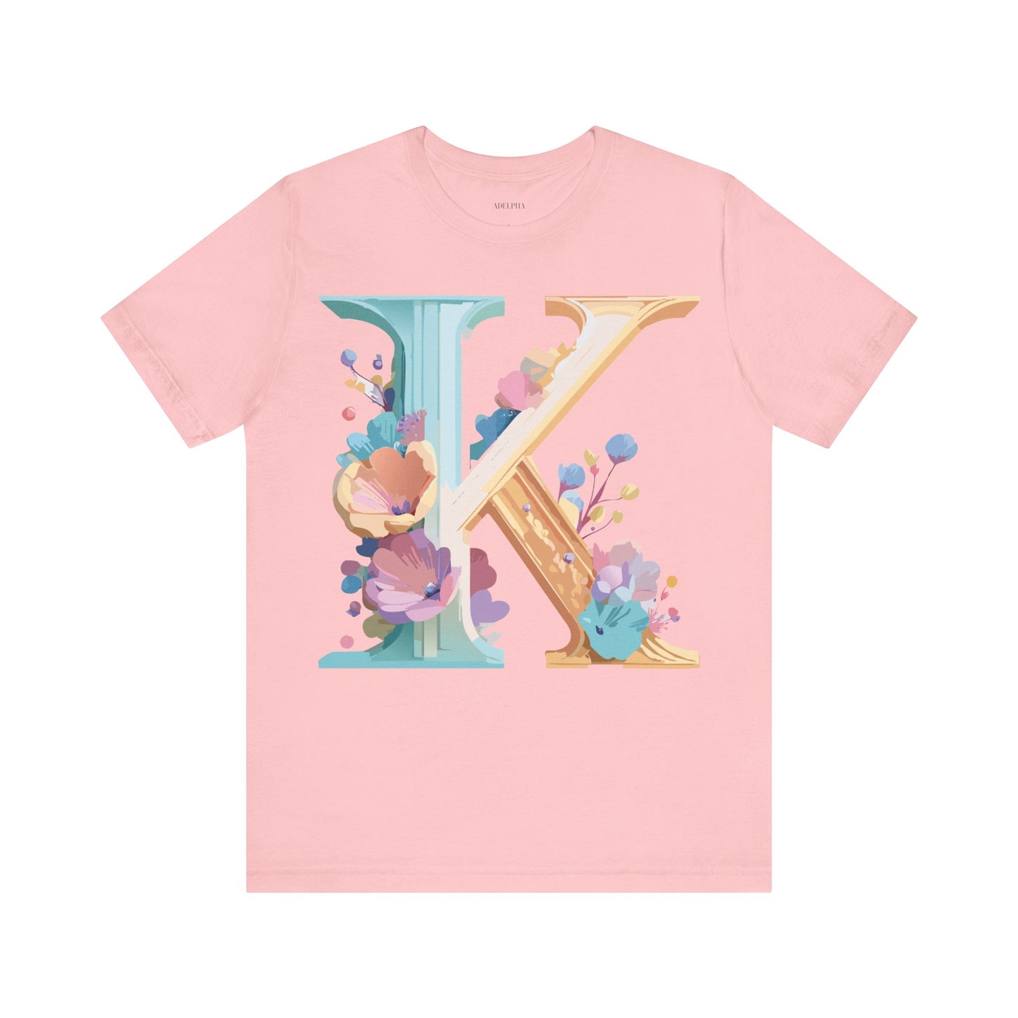 Natural Cotton Tee Shirt - Letters Collection - K