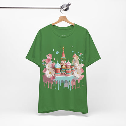 Natural Cotton Tee Shirt - Beautiful Places Collection - Moscow Printify
