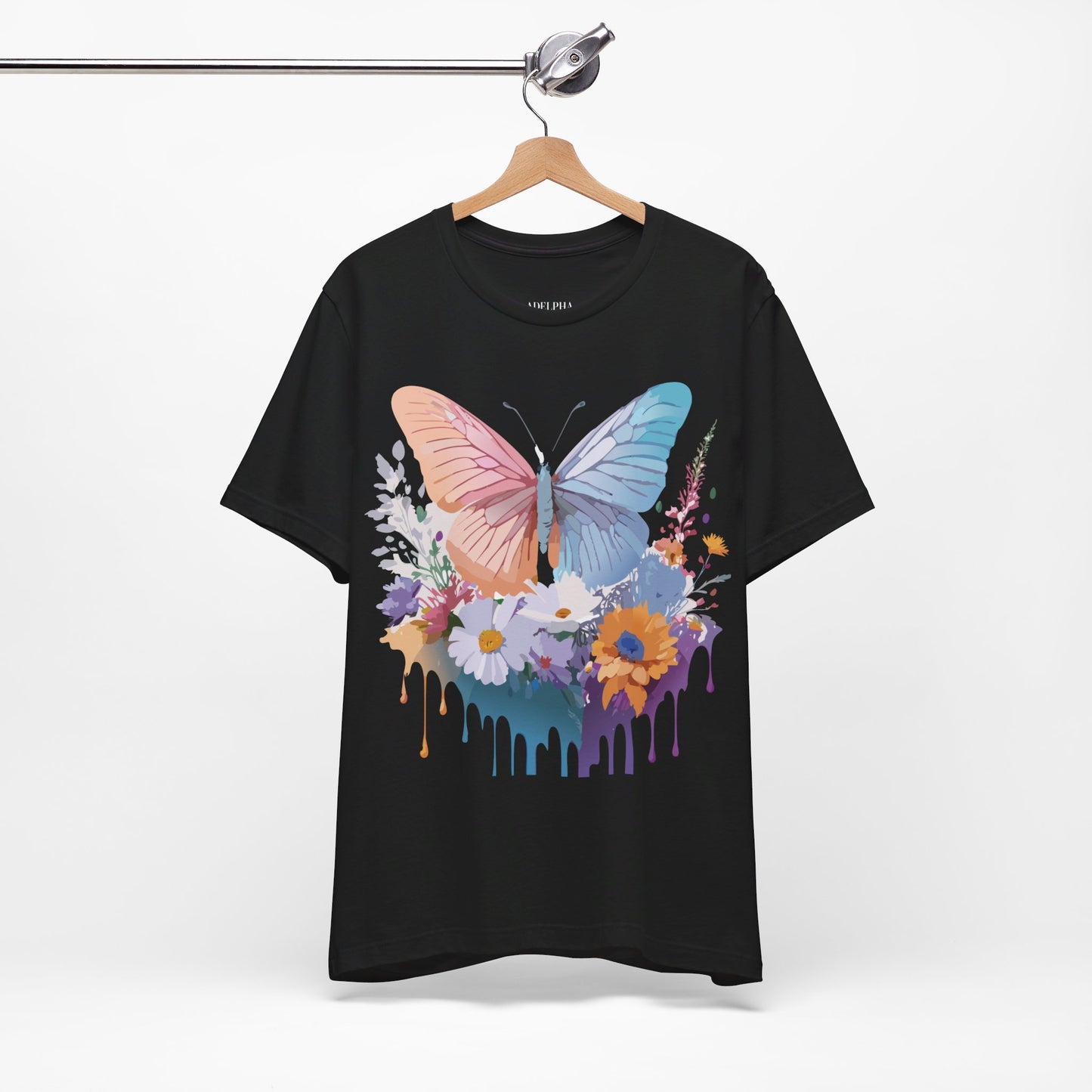 T-Shirt aus natürlicher Baumwolle mit Schmetterling