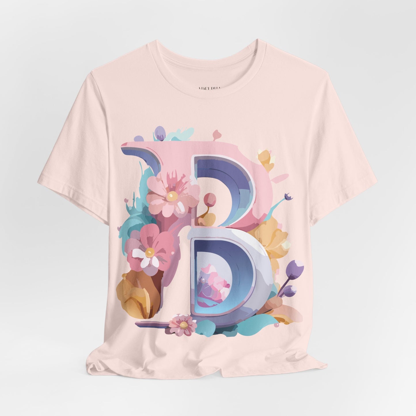 Natural Cotton Tee Shirt - Letters Collection - B