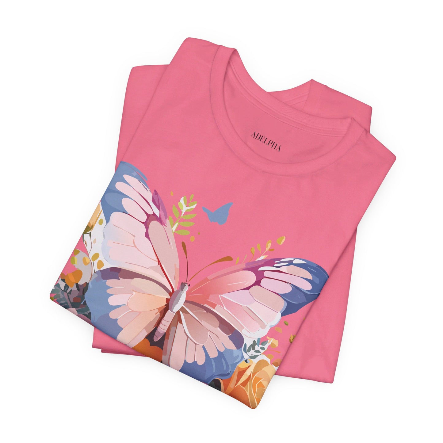 T-shirt en coton naturel avec papillon