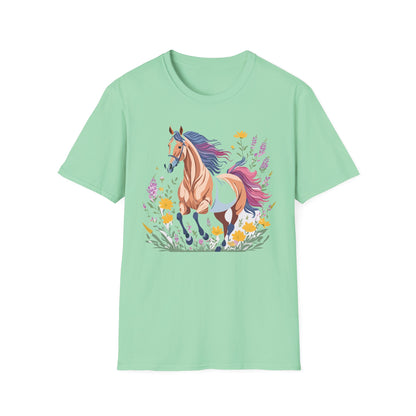 Horse Shirt Unisex Softstyle 64000 Cotton Tee Gildan 100 Percent Ring Spun