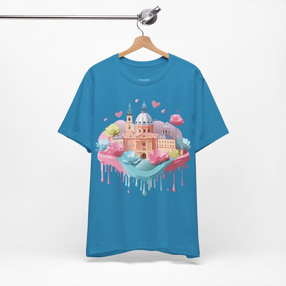 Natural Cotton Tee Shirt - Beautiful Places Collection - Prague Printify
