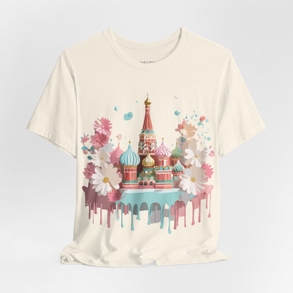 Natural Cotton Tee Shirt - Beautiful Places Collection - Moscow Printify