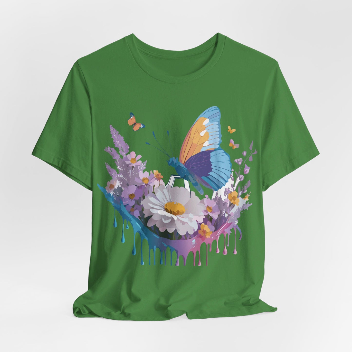 T-Shirt aus natürlicher Baumwolle mit Schmetterling