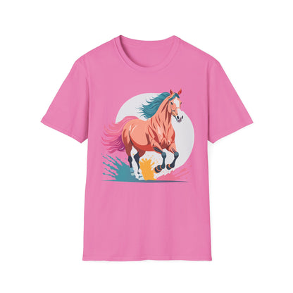 Unisex Horse Shirt Tee Gildan Softstyle 64000 Premium Ringspun Cotton