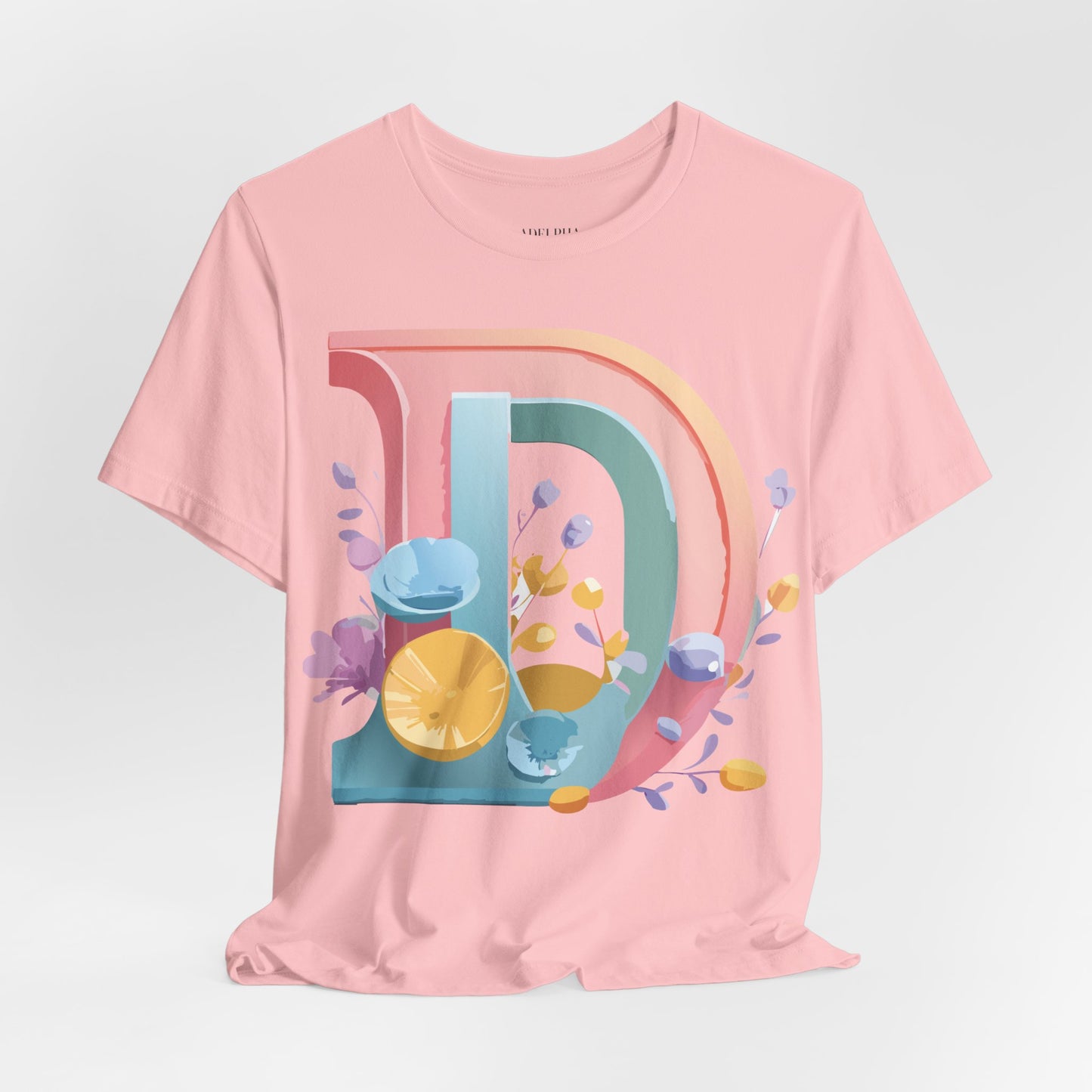 Natural Cotton Tee Shirt - Letters Collection - D