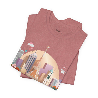 Natural Cotton Tee Shirt - Beautiful Places Collection - Paris Printify