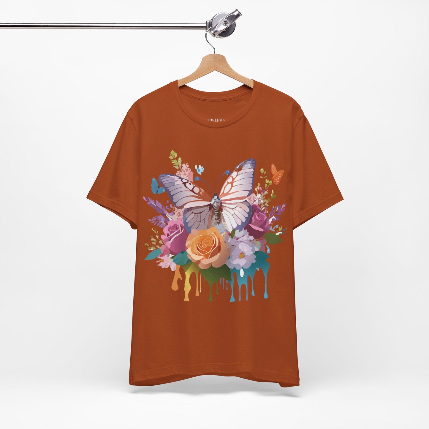 T-shirt en coton naturel avec papillon