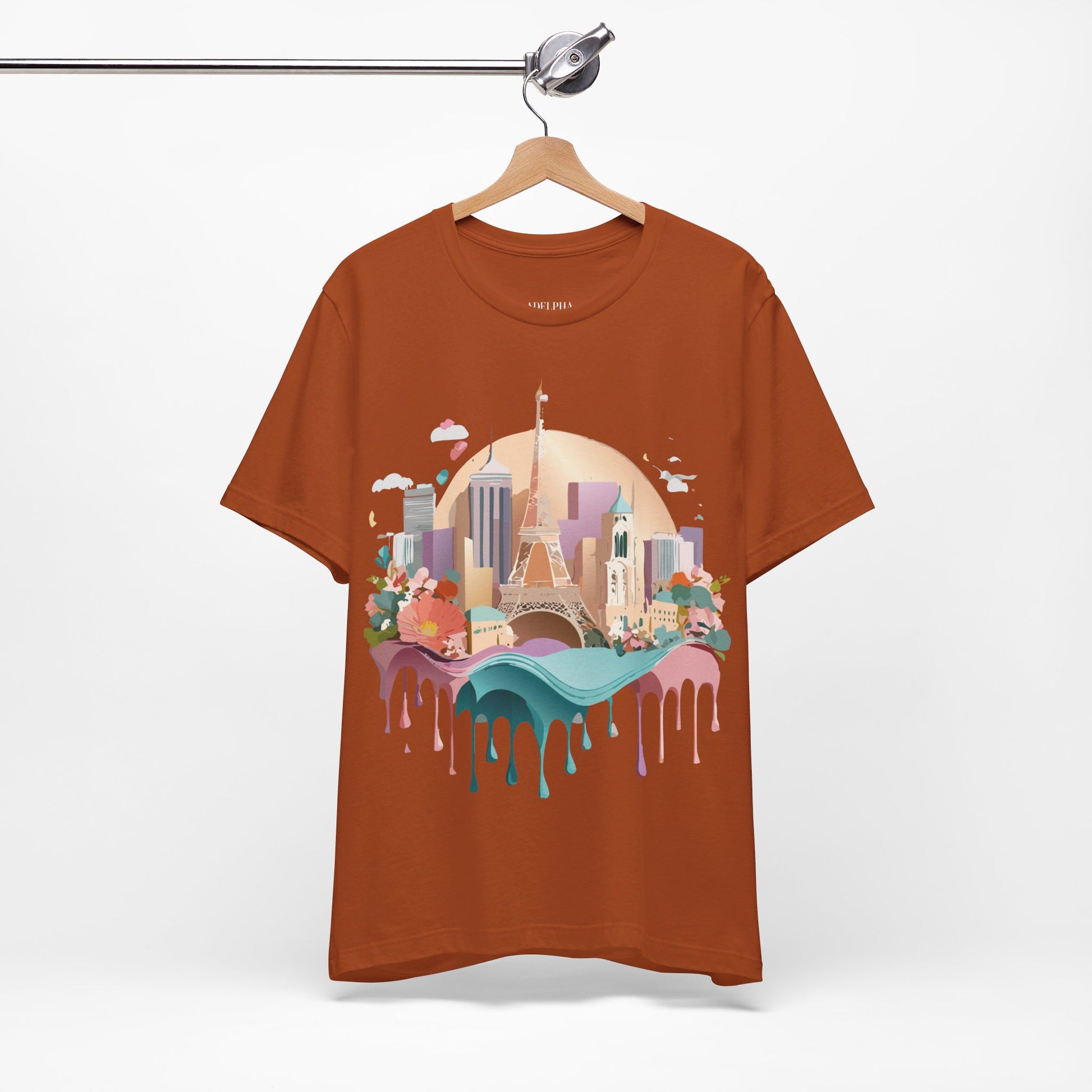 Natural Cotton Tee Shirt - Beautiful Places Collection - Paris Printify