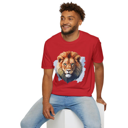 Lion Shirt Unisex Animal Tee Softstyle Gildan 64000 100 Percent Ring Spun Cotton