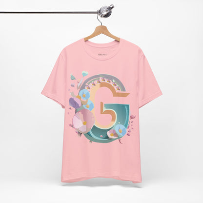 Natural Cotton Tee Shirt - Letters Collection - G Printify