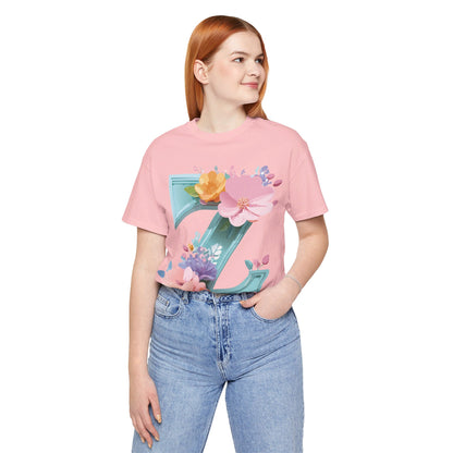 Natural Cotton Tee Shirt - Letters Collection - Z Printify