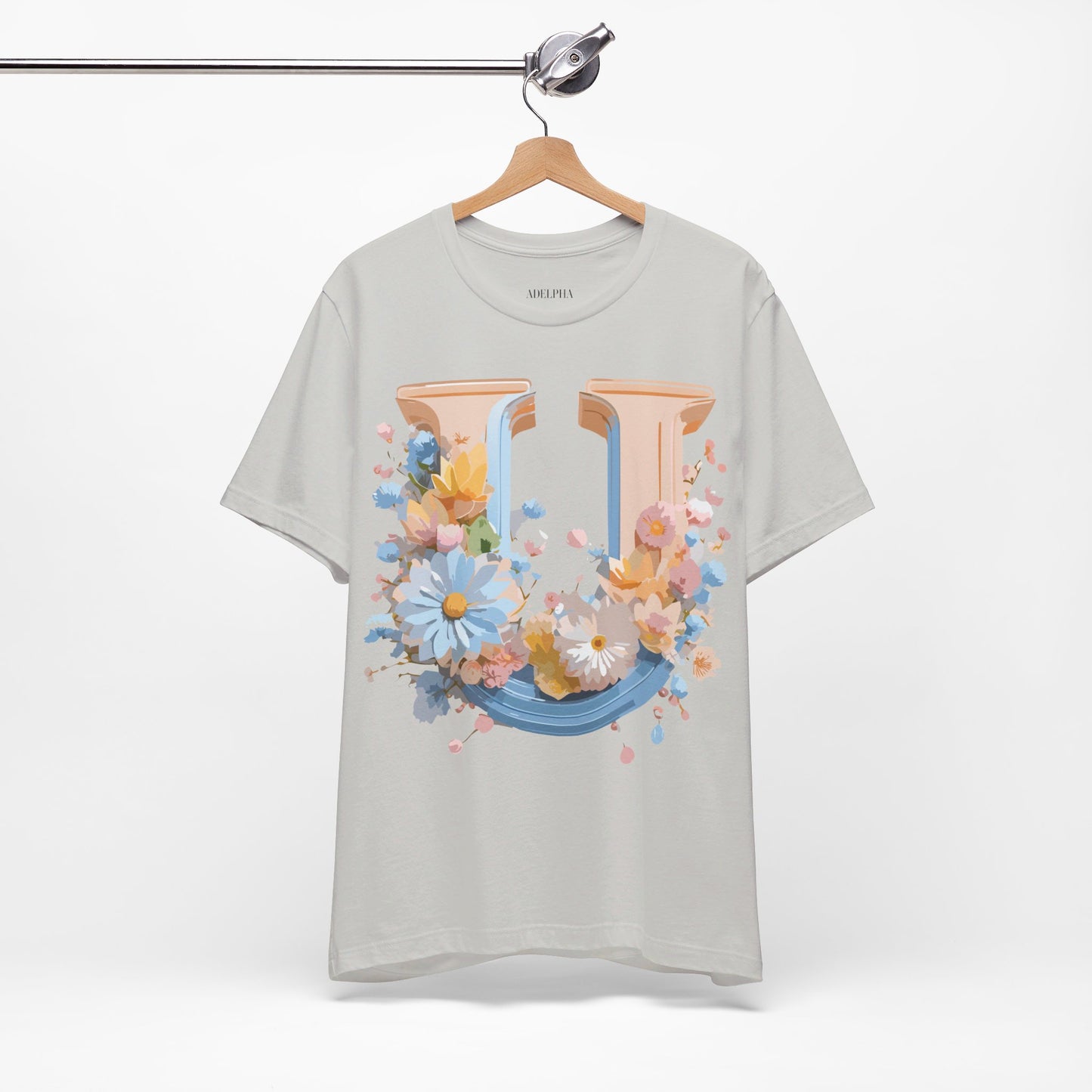 Natural Cotton Tee Shirt - Letters Collection - U