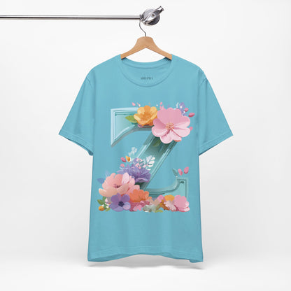 Natural Cotton Tee Shirt - Letters Collection - Z Printify