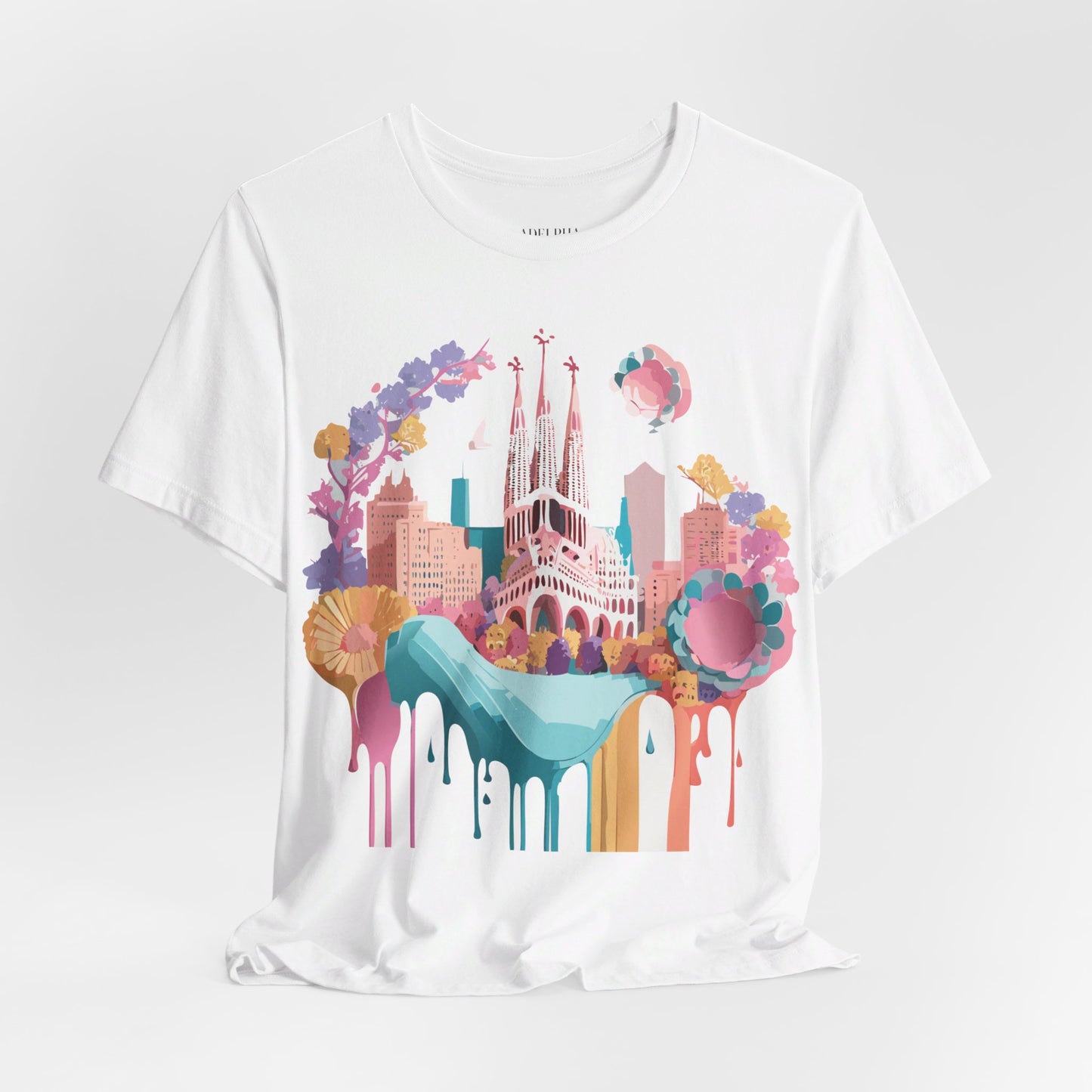 T-Shirt aus natürlicher Baumwolle – Kollektion „Beautiful Places“ – Barcelona