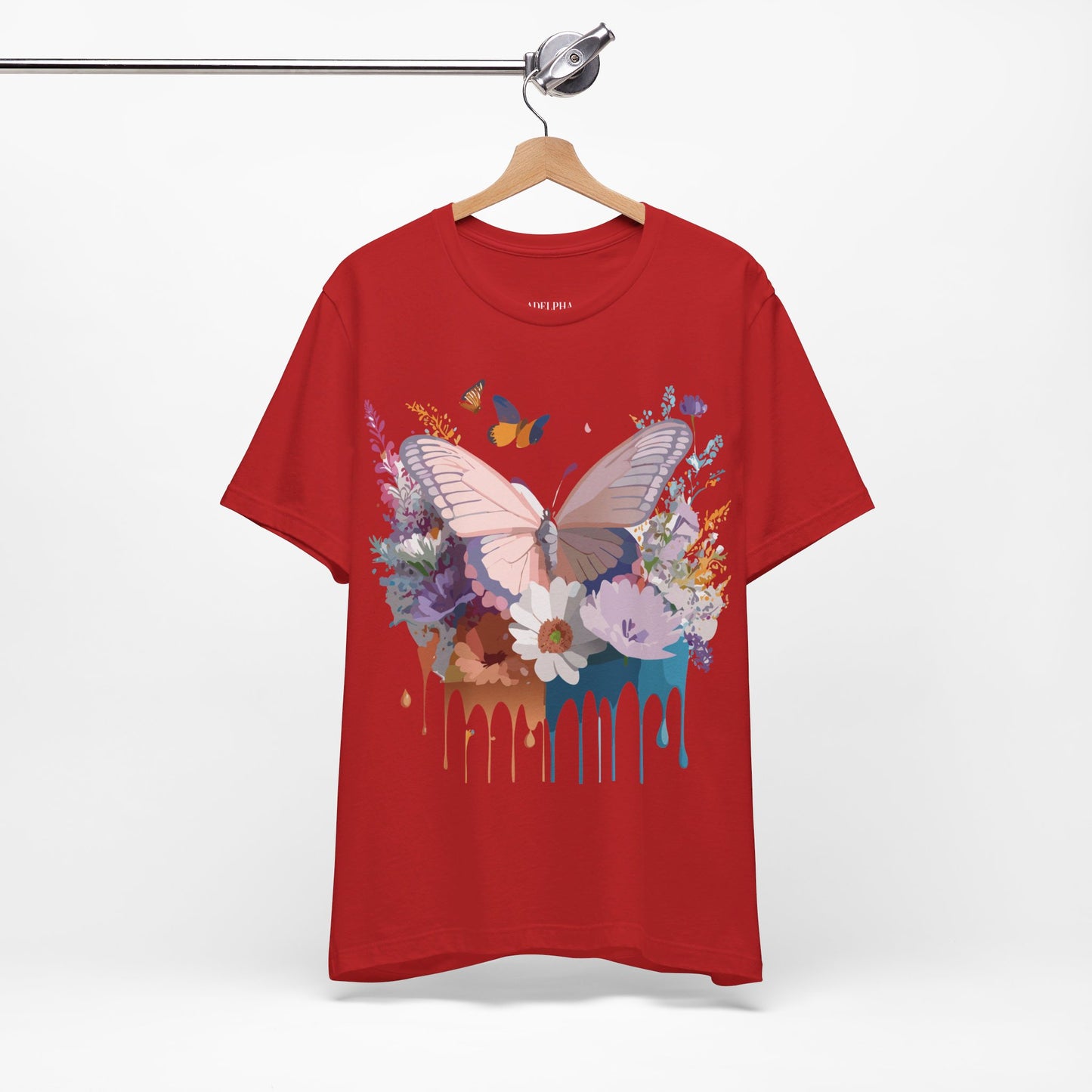 T-shirt en coton naturel avec papillon