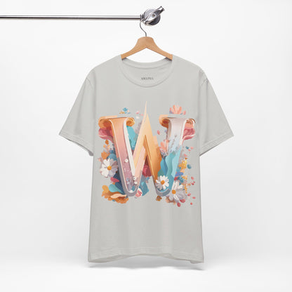 Natural Cotton Tee Shirt - Letters Collection - W Printify