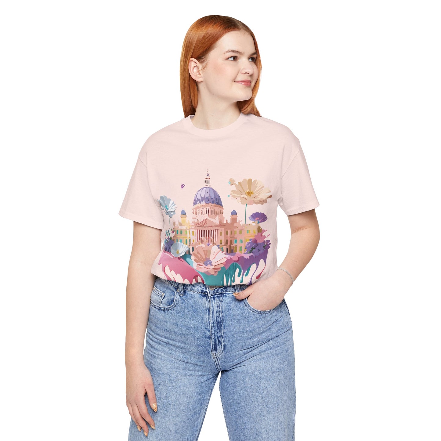 Natural Cotton Tee Shirt - Beautiful Places Collection - Madrid