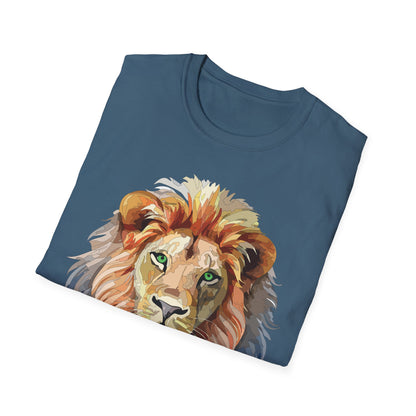 Lion Floral Tee Unisex Gildan Softstyle 64000 Cotton Short Sleeve Shirt
