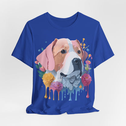 Natural Cotton Tee Shirt with Dog Printify