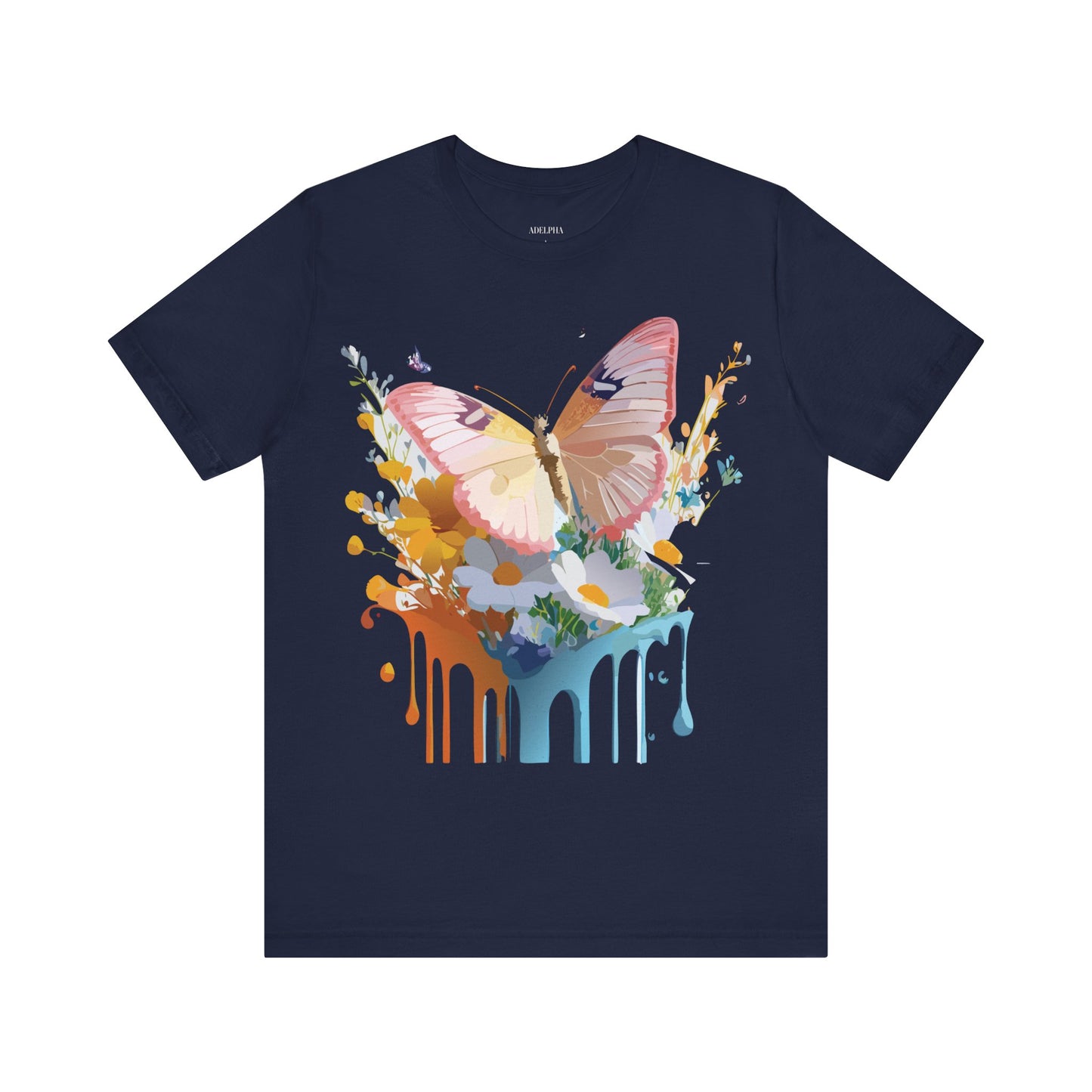 T-Shirt aus natürlicher Baumwolle mit Schmetterling