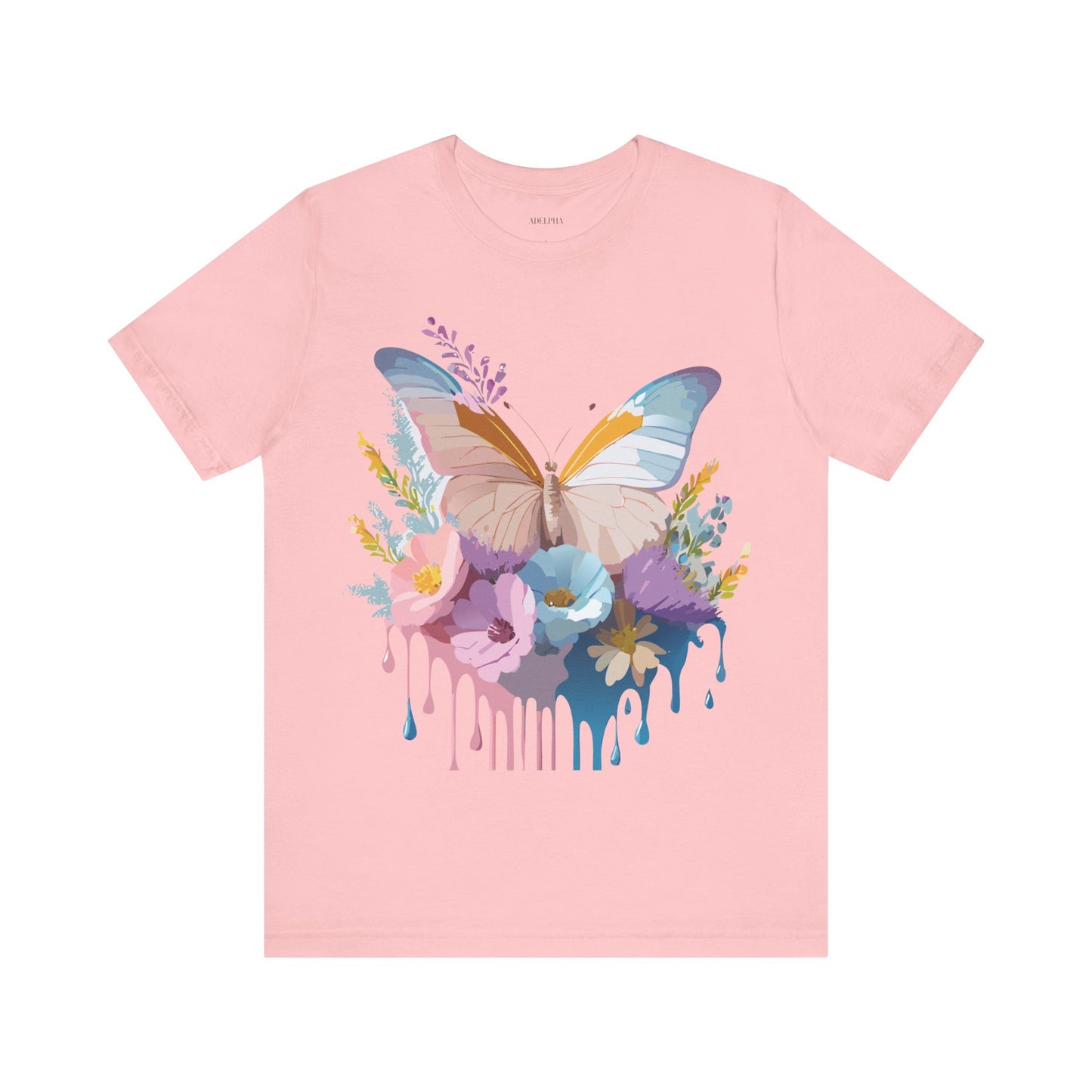 T-Shirt aus natürlicher Baumwolle mit Schmetterling