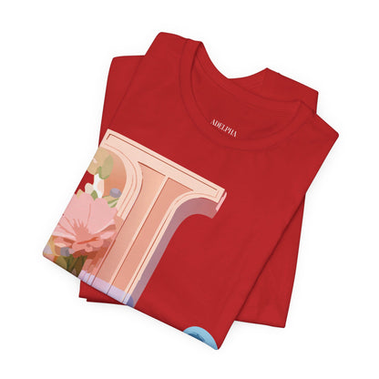 Natural Cotton Tee Shirt - Letters Collection - L Printify