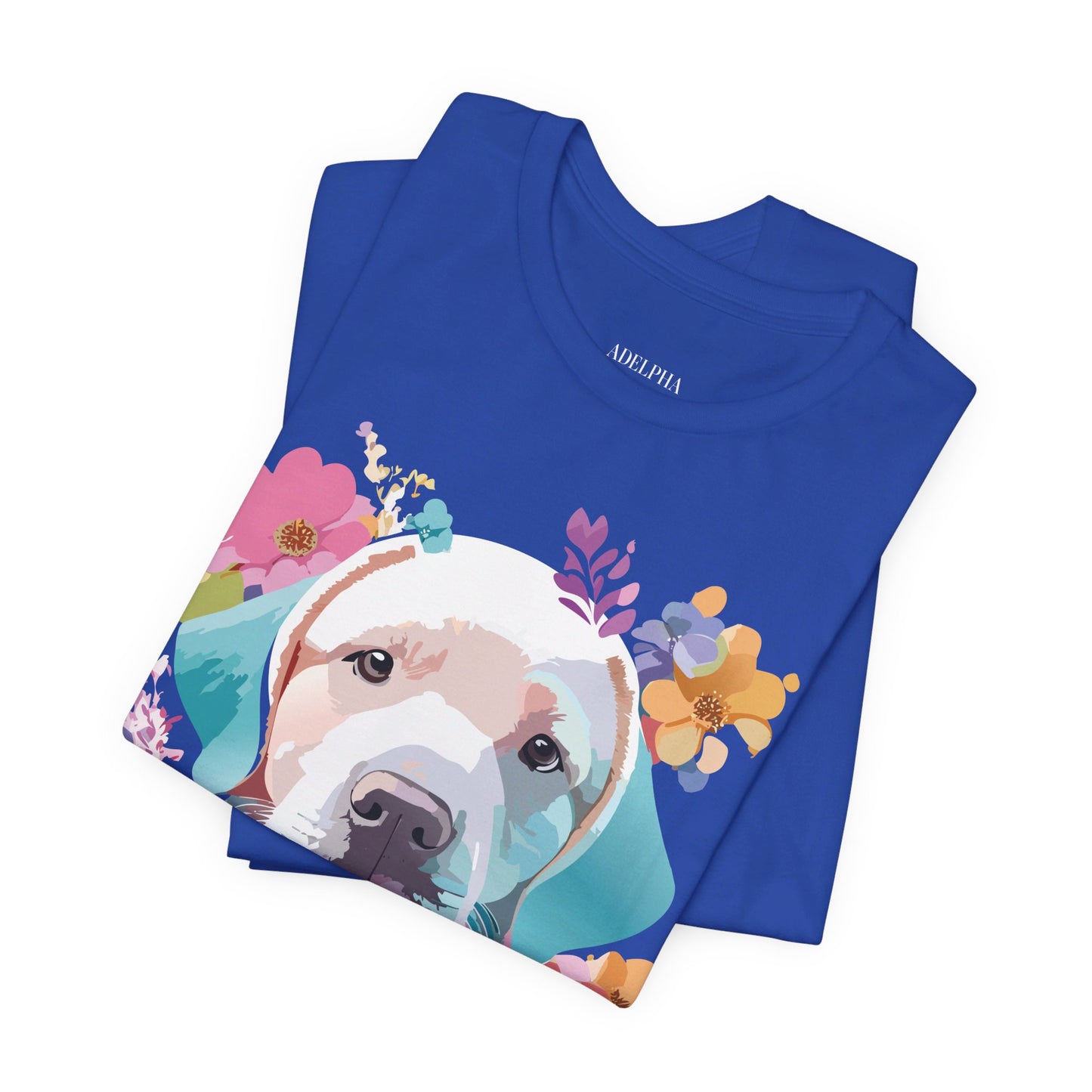 Natural Cotton Tee Shirt with Dog