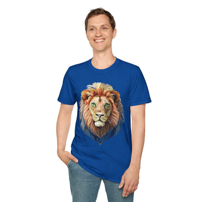 Lion Floral Tee Unisex Gildan Softstyle 64000 Cotton Short Sleeve Shirt