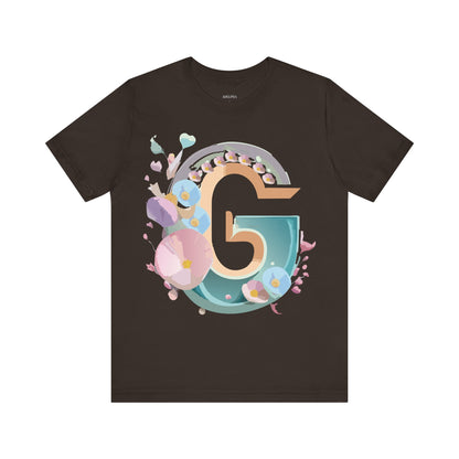 Natural Cotton Tee Shirt - Letters Collection - G Printify