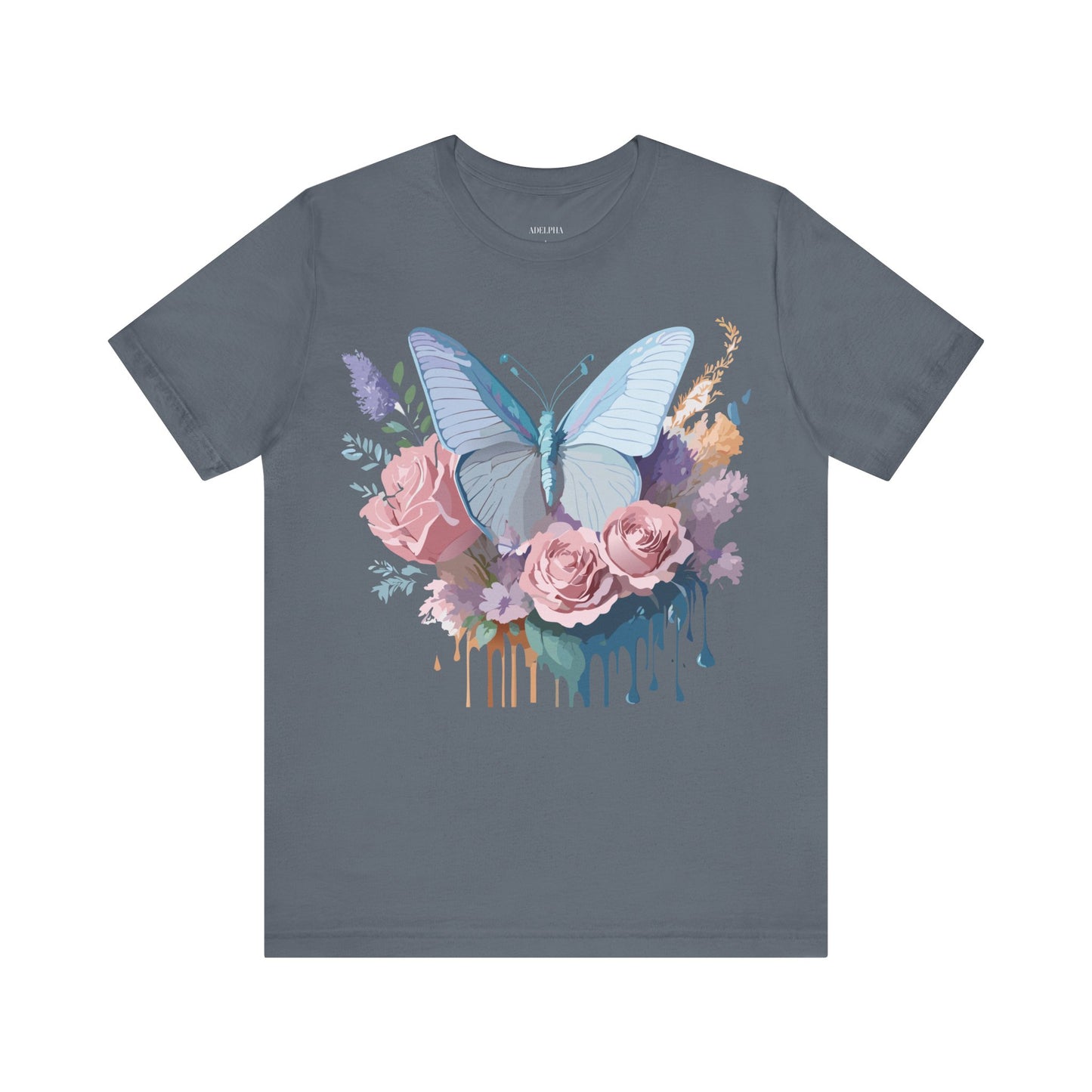 T-shirt en coton naturel avec papillon