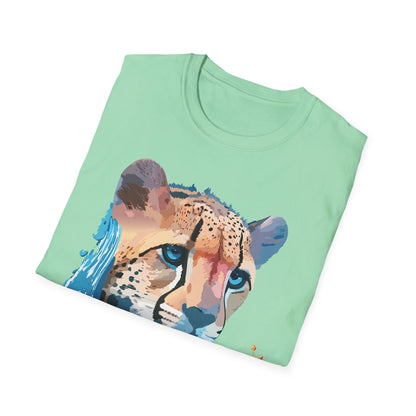 Cheetah Shirt Unisex Tee Softstyle Gildan 64000 100 Percent Ring Spun Cotton
