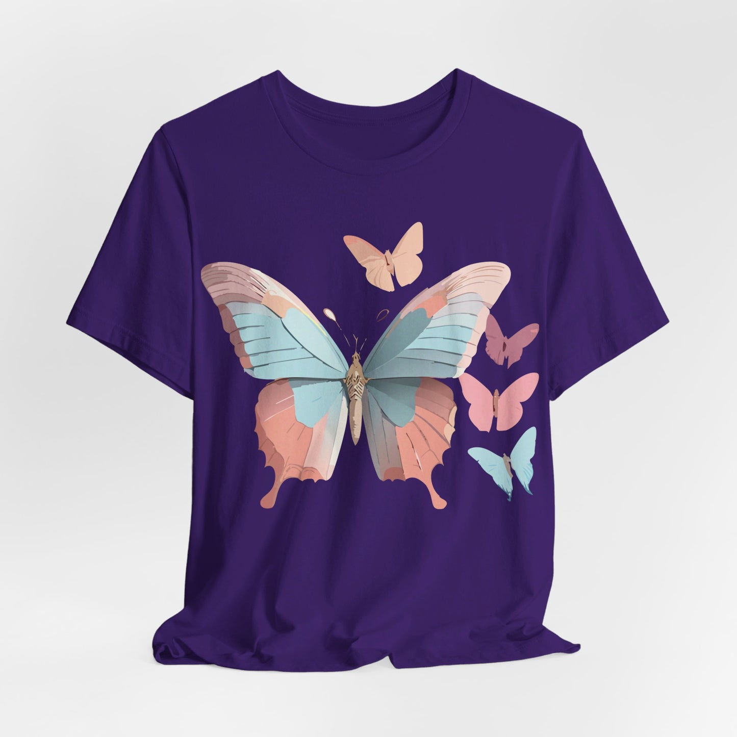 T-Shirt aus natürlicher Baumwolle mit Schmetterling