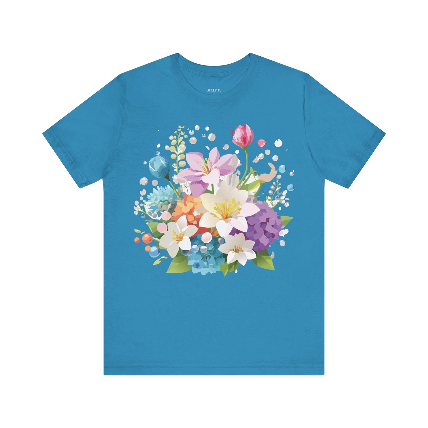 T-Shirt aus natürlicher Baumwolle mit Blumen