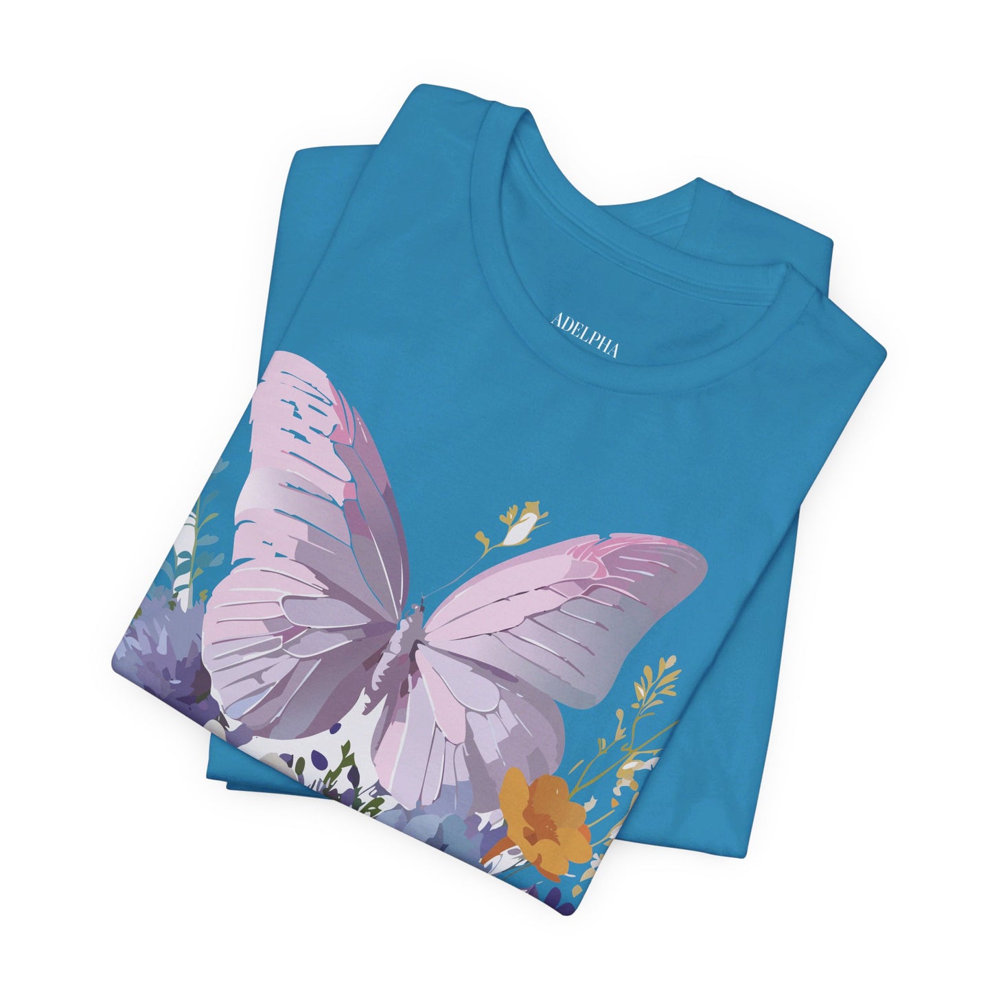 T-shirt en coton naturel avec papillon