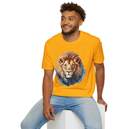 Unisex Lion Shirt Gildan Softstyle 64000 Tee 100 Percent Ring Spun Cotton