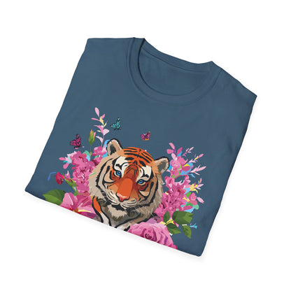 Tiger Shirt Unisex Gildan Softstyle Cotton Tee 100 Percent Ring Spun Comfort