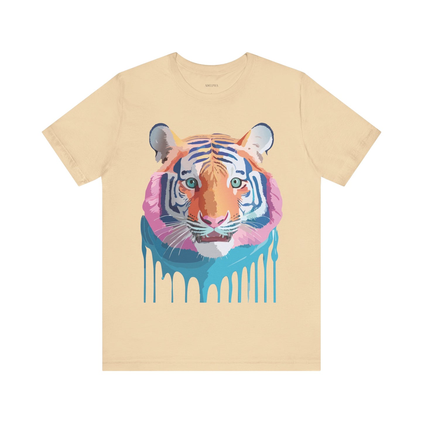 Natural Cotton Tee Shirt with Tiger