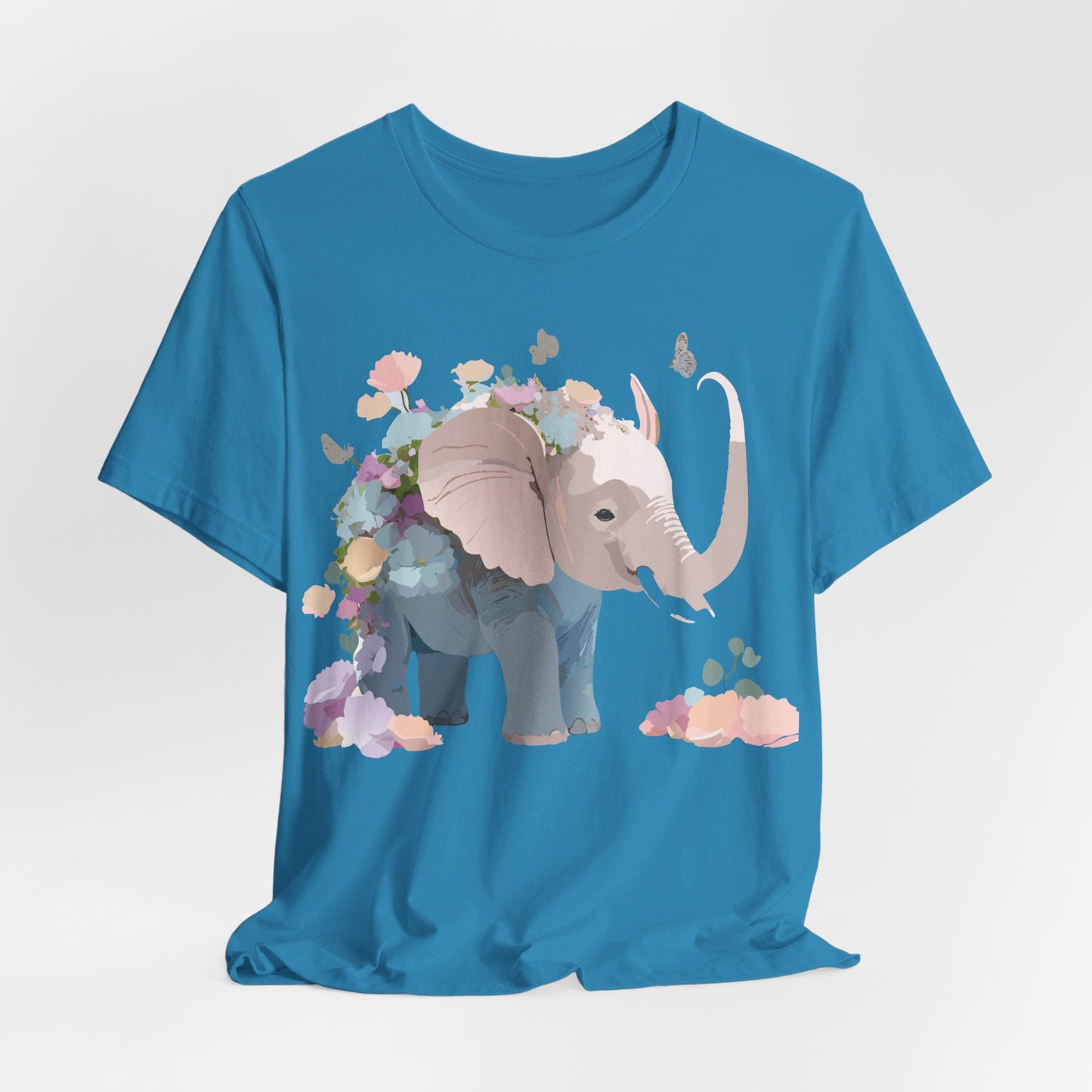 T-Shirt aus natürlicher Baumwolle mit Elefant