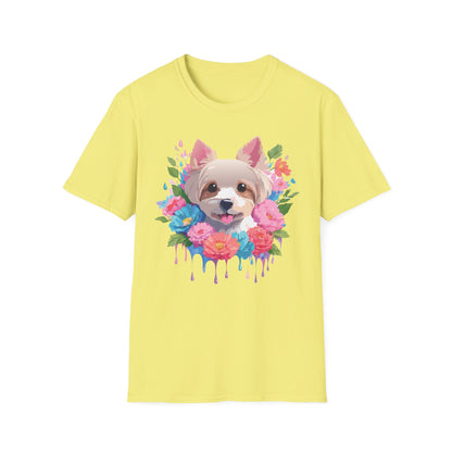 Unisex Gildan Softstyle Animal Print Dog Shirt Tee 100 Percent Cotton
